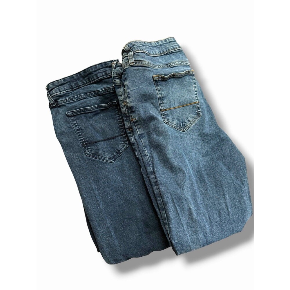 Izod Lot of 2 Men's  Dark Blue & Blue Straight Fit Comfort Stretch Jean 40